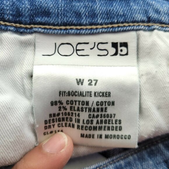 Joe's Jeans Socialite Kicker Cropped Capris Women's Jeans Size 27 (29x28) EUC - Picture 7 of 10